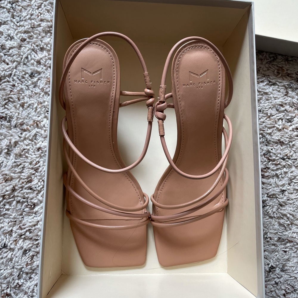 Marc Fisher Dami Leather Heeled Sandals